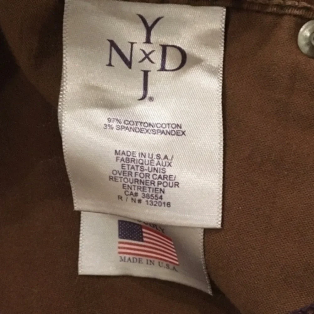 NYJD Brown Cheetah Ankle Pants Size 14 Lift Tuck Technology Made in USA NWOT